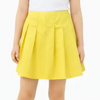 Girls Yellow Flared Pleated Skirt – Elastic Waist Casual Wear