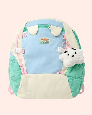 Bloomup Kids Designer Backpack – Lightweight Pastel School Bag with Plush Keychain & Adjustable Straps Bloom Up