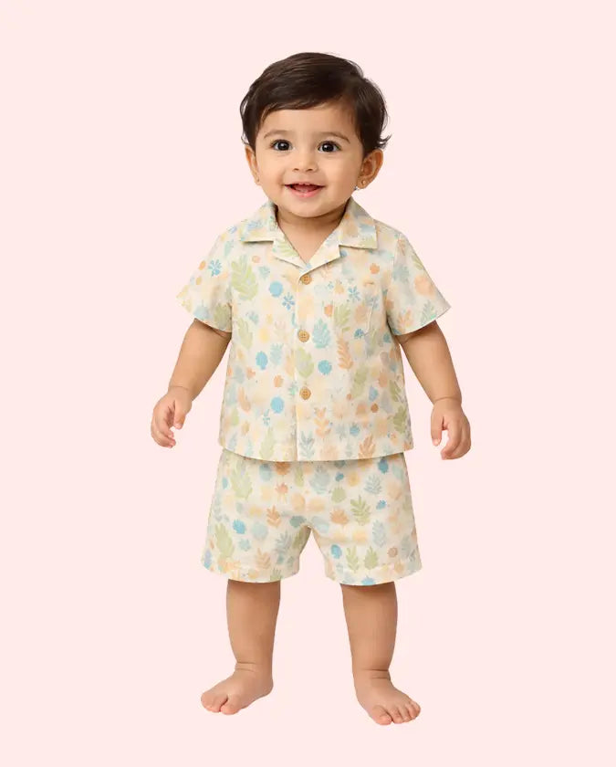 Bloomup BUB-8162 Toffee Baby Shirt & Shorts Set – Stylish and Comfortable Kids Outfit Bloom Up