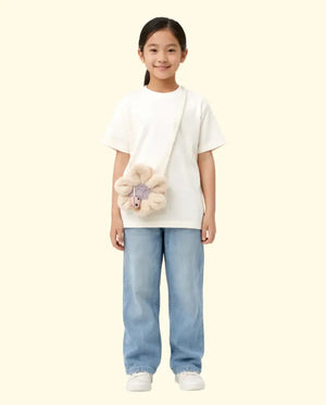 Girls Cute Sling Bag – Soft Plush Mini Bag with Strap | Lightweight Casual & Party Bag Bloomup