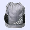 Kids Grey Sports Backpack – Lightweight Drawstring Bag with Multiple Compartments & Bottle Pockets