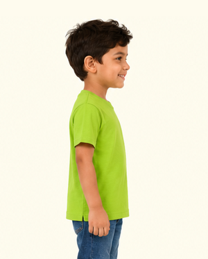 Green Front & Back Graphic Kids T-Shirt – City Print Cotton Summer Wear for Boys BloomUp