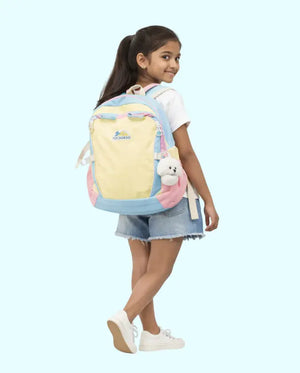 BLOOMUP Kids Backpack for Girls – Cute Pastel School Bag with Plush Charm | Lightweight & Durable Daily Use Bag Bloom Up