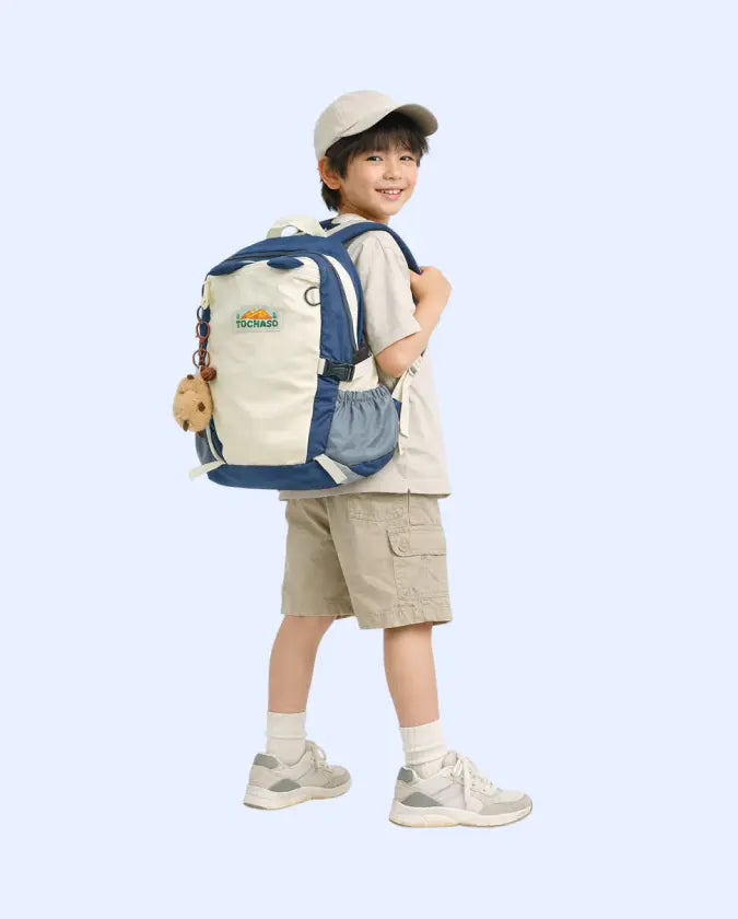 Bloomup Kids Multi-Color Backpack – Cute School Bag with Charm Keychain & Multiple Compartments Bloom Up