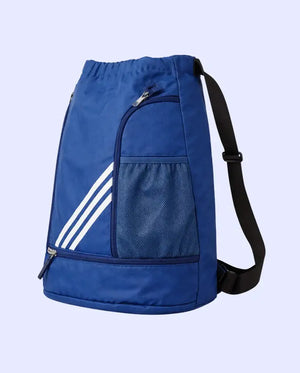 Bloomup Kids Blue Sports Backpack – Lightweight Drawstring School & Travel Bag with Multiple Pockets Bloom Up