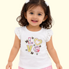 White “Love” Graphic Sleeveless Kids T-Shirt – Soft Cotton Lace Shoulder Summer Wear for Girls