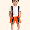 Orange Polo T-Shirt & Shorts Co-ord Set for Boys – Soft Cotton Summer Wear Kids Outfit