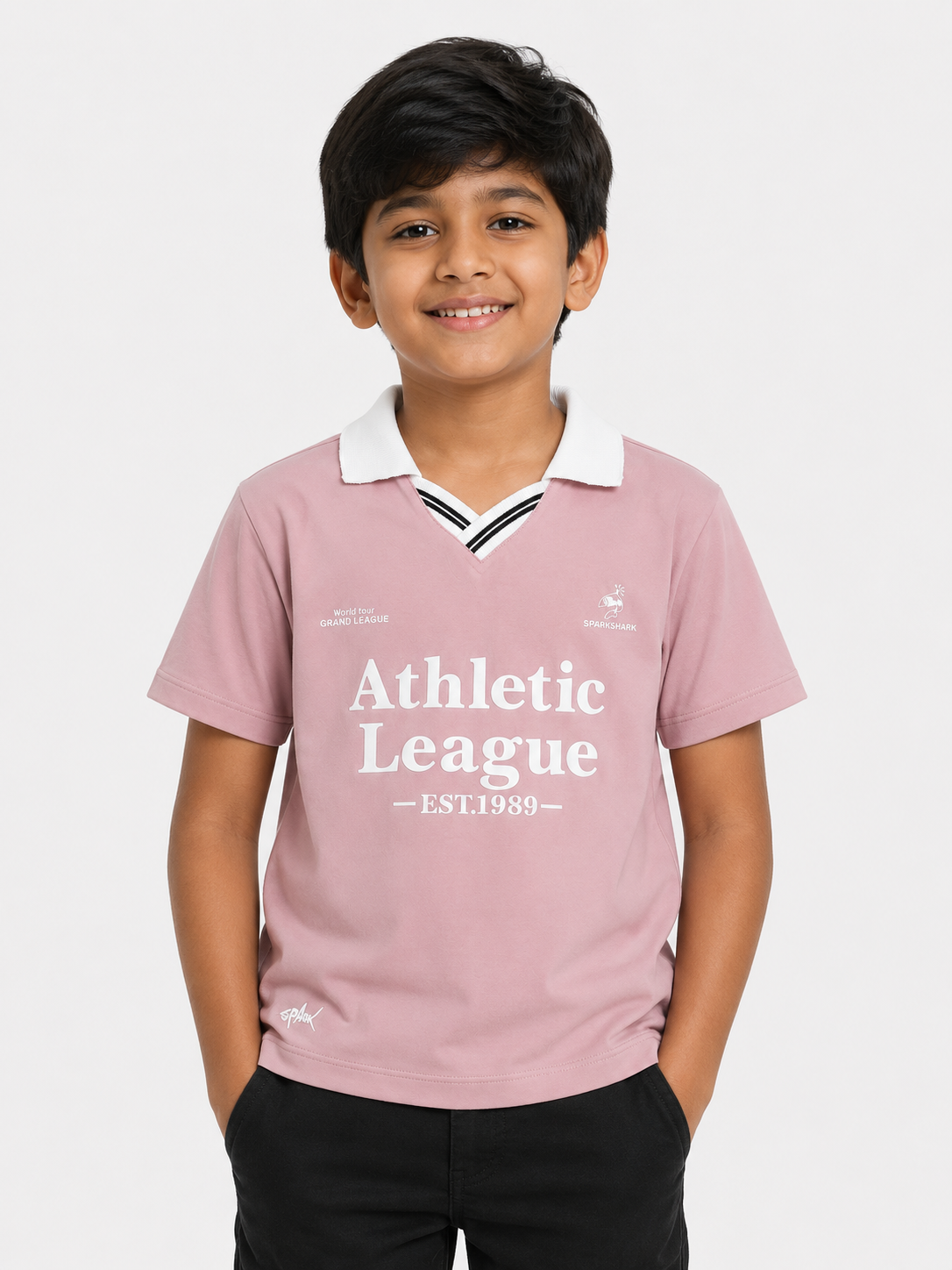 Boys Pink Polo Shirt With Soft Cotton T-Shirt BloomUp