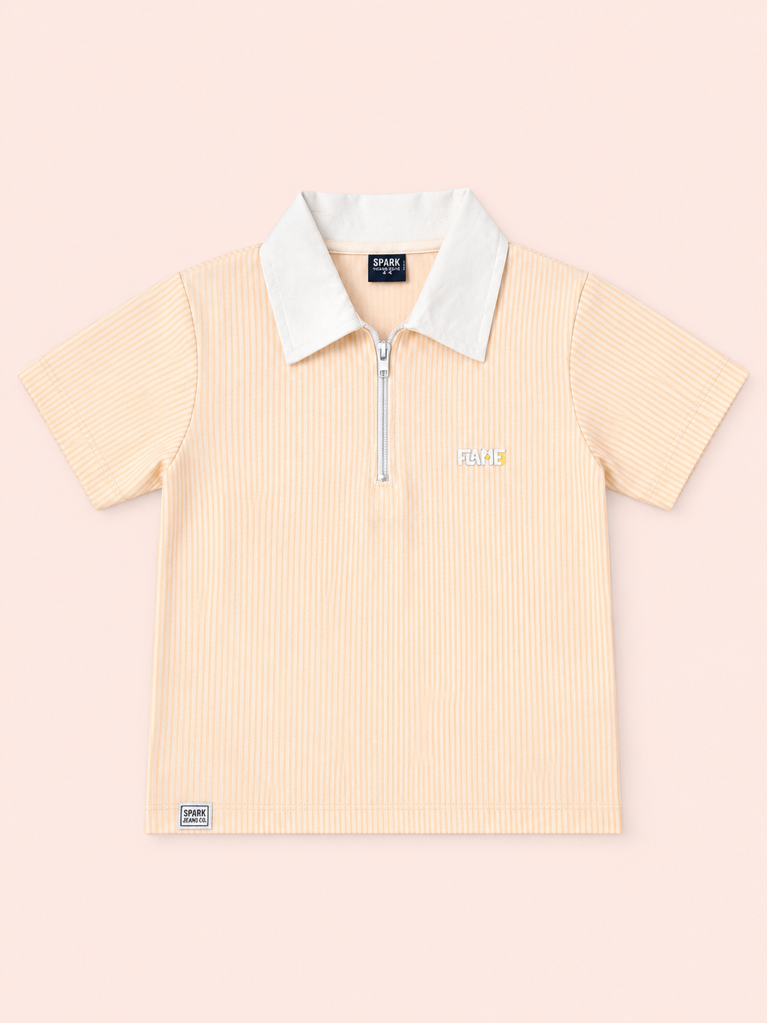 Boys Peach Soft Cotton T-Shirt Casual Fashion Kids Wear BloomUp