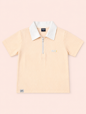 Boys Peach Soft Cotton T-Shirt Casual Fashion Kids Wear BloomUp