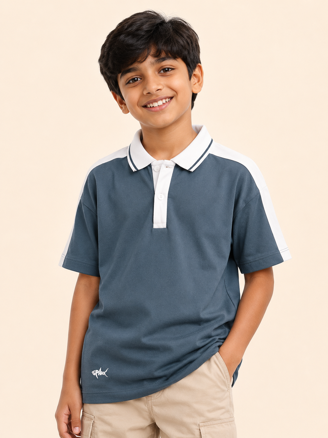 Grey Trendy Daily Wear Boys Soft Cotton T-Shirt BloomUp