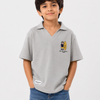 Boys Grey Polo T-Shirt – Casual Summer Collar Tee for Boys