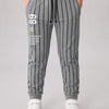 Grey Striped Jogger Pants for Boys – Soft Cotton Drawstring Track Pants