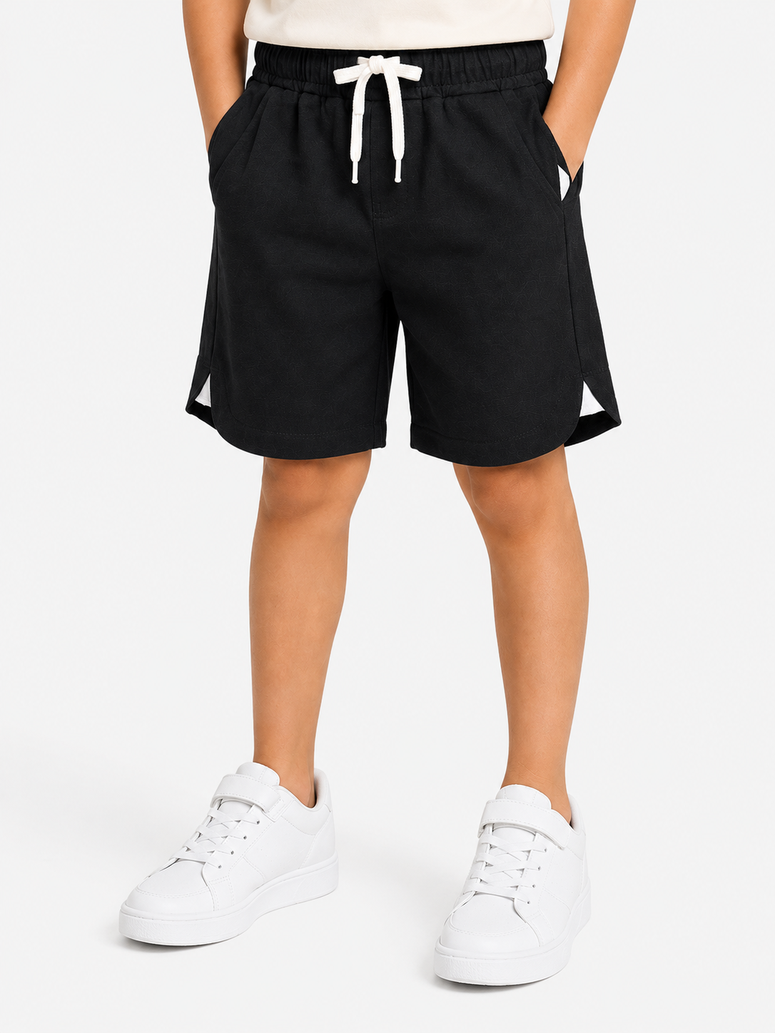 Boys Black Pull On Shorts Soft Cotton Bottom Wear BloomUp