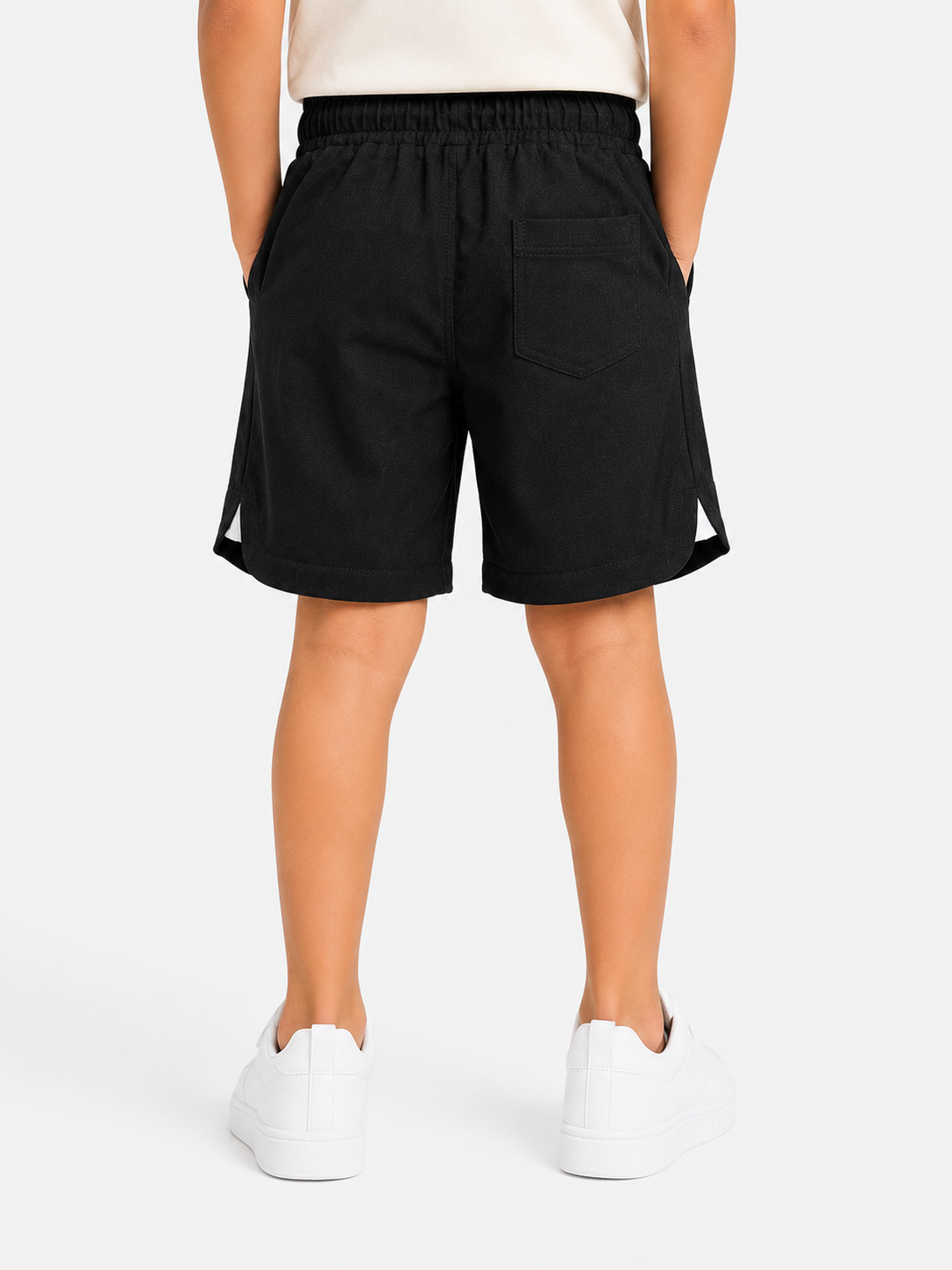 Boys Black Pull On Shorts Soft Cotton Bottom Wear BloomUp