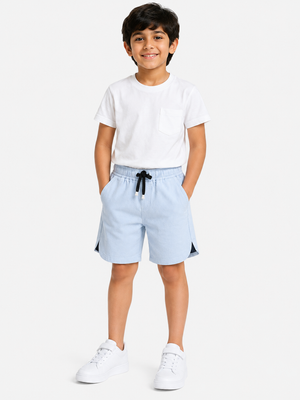 Boys Light Blue Pull On Soft Cotton Bottom Wear BloomUp
