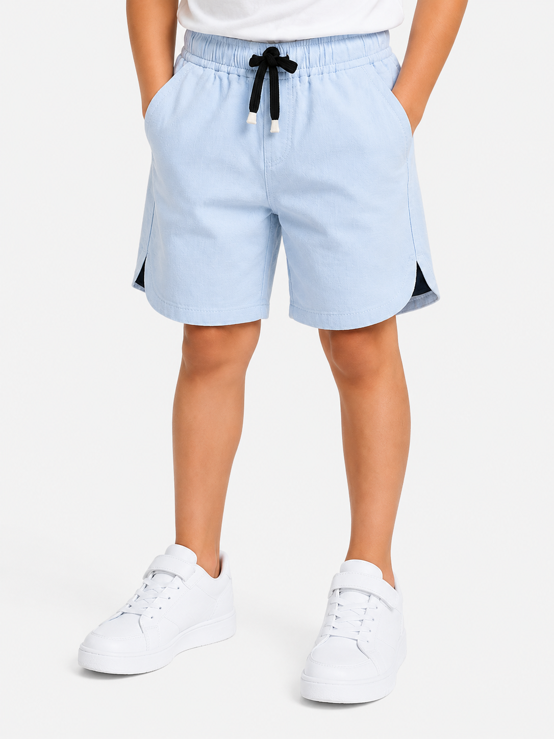 Boys Light Blue Pull On Soft Cotton Bottom Wear BloomUp