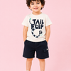 Baby Boys Cream T-Shirt & Navy Cargo Shorts Set – Casual Summer Outfit