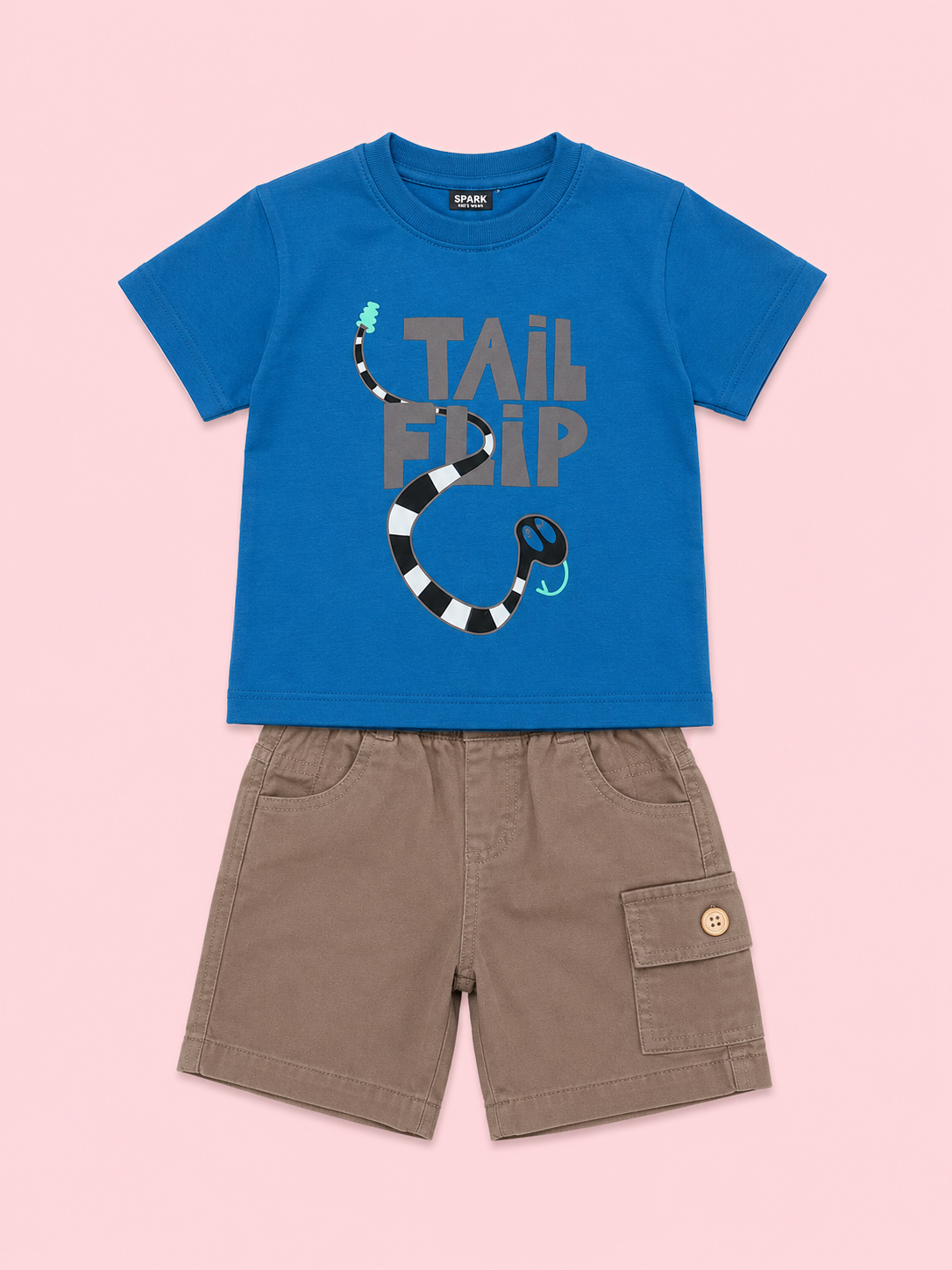 Navy Stylish Playwear Boys  Soft Cotton Clothing Set BloomUp