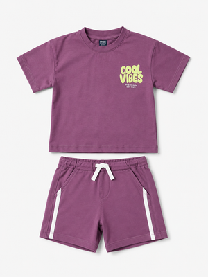 Boys Lilac Soft Cotton Sets Casual Fashion Kids Wear BloomUp