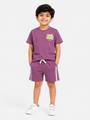 Boys Lilac Soft Cotton Sets Casual Fashion Kids Wear BloomUp