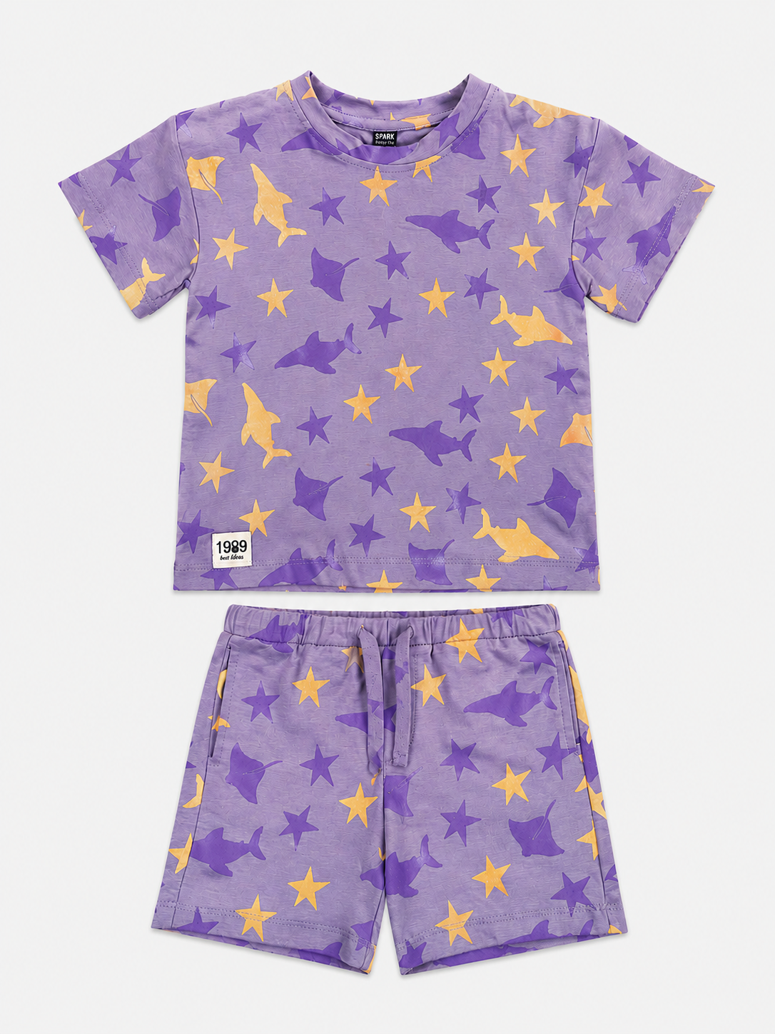 Lilac Casual Summer Boys  Soft Cotton Clothing Set BloomUp