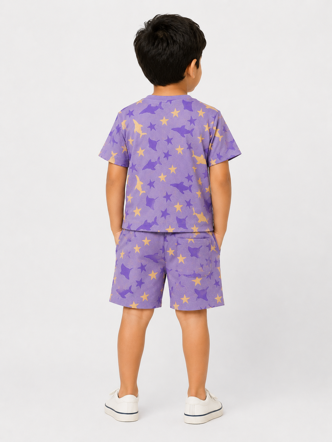 Lilac Casual Summer Boys  Soft Cotton Clothing Set BloomUp