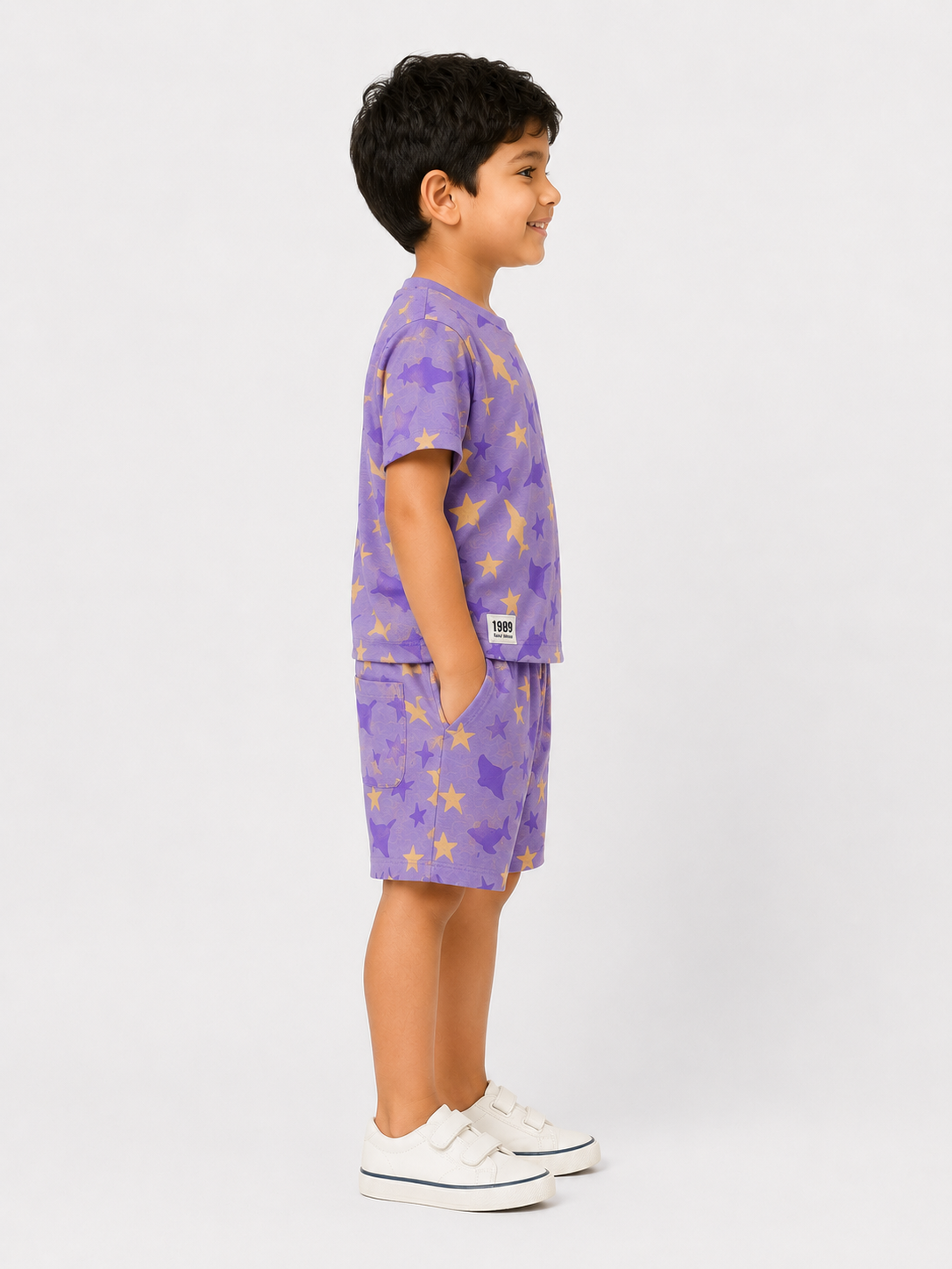 Lilac Casual Summer Boys  Soft Cotton Clothing Set BloomUp