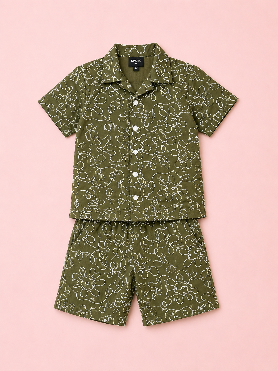 Olive Trendy Daily Wear Boys Soft Cotton Clothing Set BloomUp