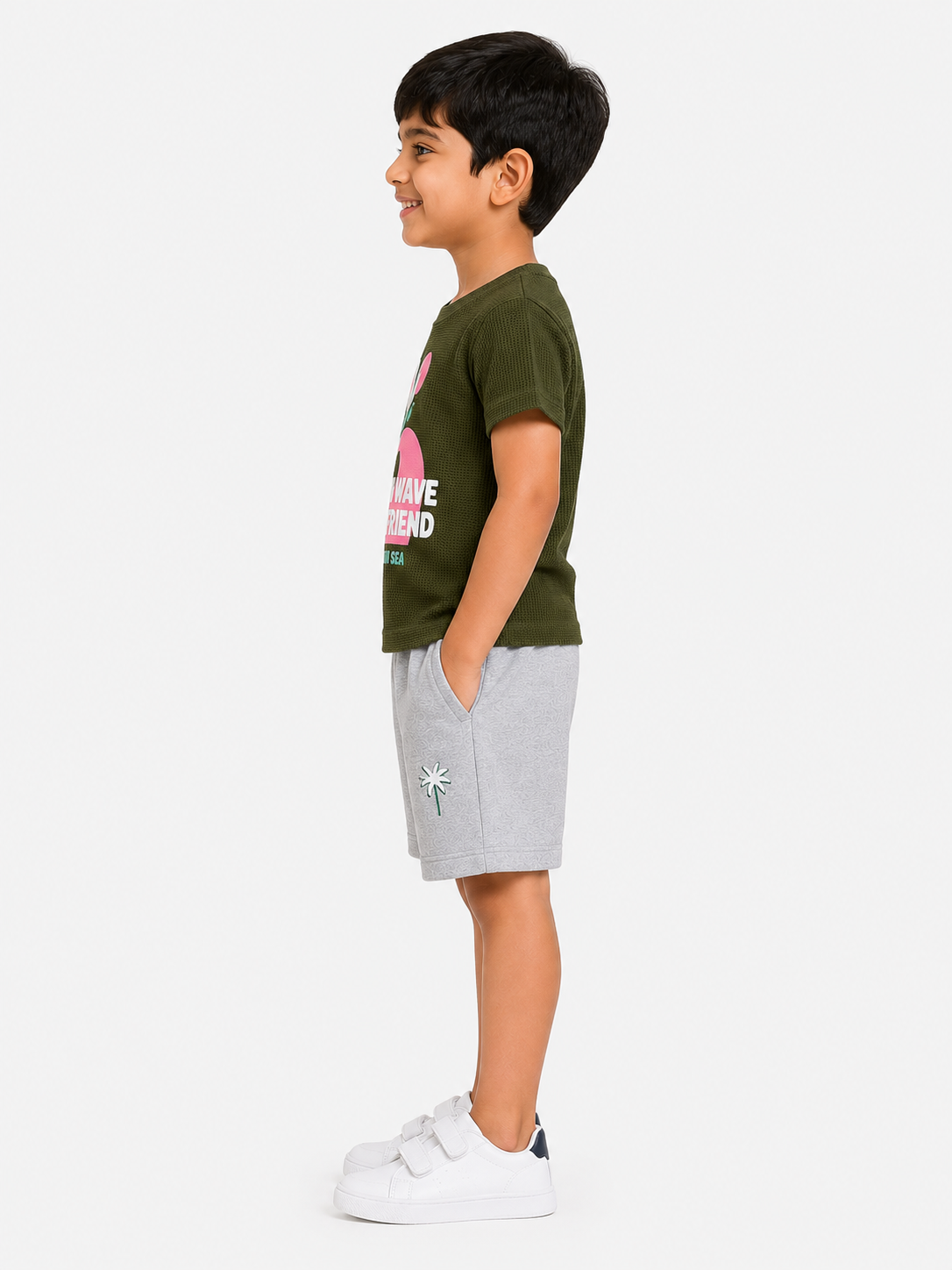 Olive Stylish Playwear Boys  Soft Cotton Clothing Set BloomUp