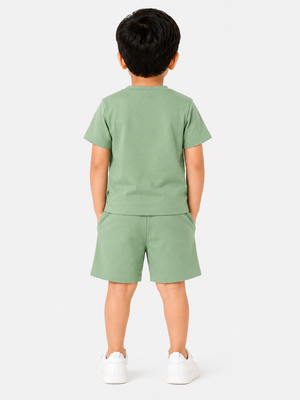 Premium Green Comfort Fit Boys  Soft Cotton Clothing Set BloomUp