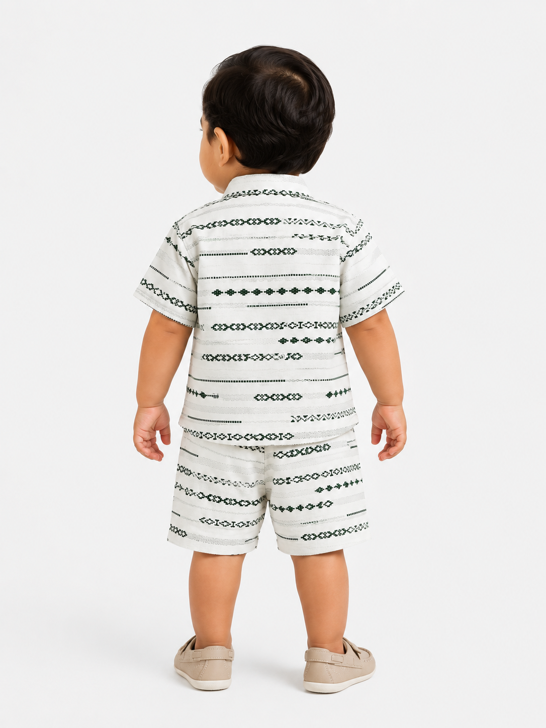 Olive Green Comfort Fit Boys Soft Cotton Clothing Set BloomUp