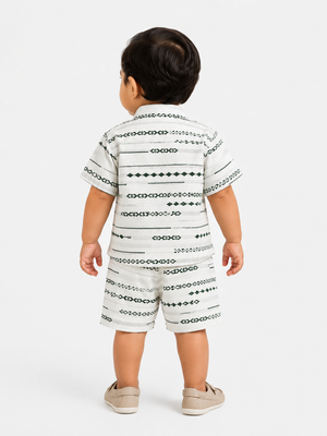 Olive Green Comfort Fit Boys Soft Cotton Clothing Set BloomUp