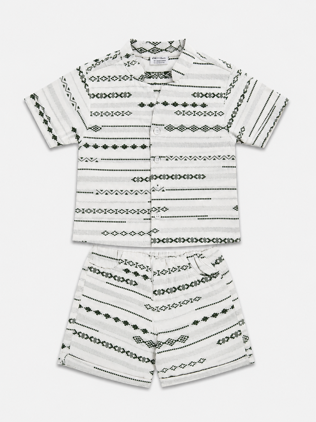 Olive Green Comfort Fit Boys Soft Cotton Clothing Set BloomUp