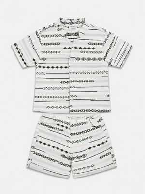 Olive Green Comfort Fit Boys Soft Cotton Clothing Set BloomUp