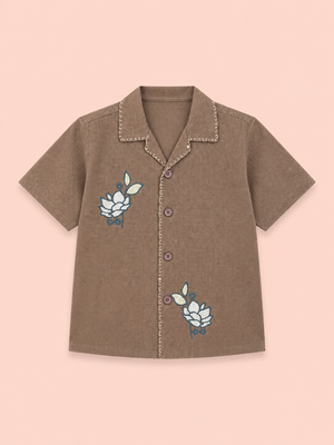 Brown Casual Summer Boys  Soft Cotton Kids Fashion Wear BloomUp