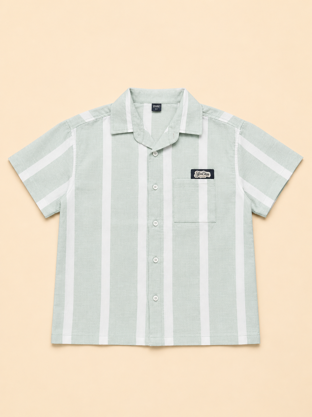 Boys Mint Striped Short Sleeved Soft Cotton Kids Fashion Wear BloomUp