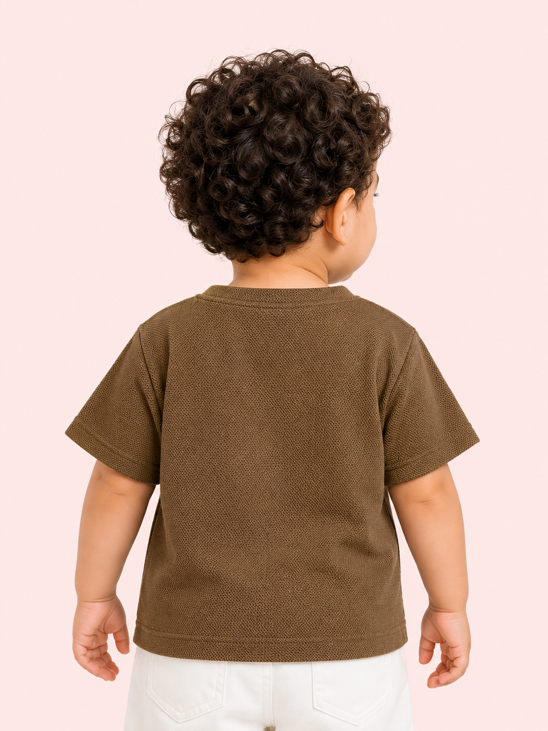 Boys Brown Soft Cotton T-Shirt Casual Fashion Kids Wear BloomUp