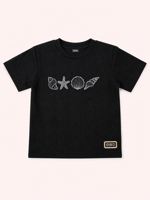 Boys Black Soft Cotton T-Shirt Casual Fashion Kids Wear BloomUp