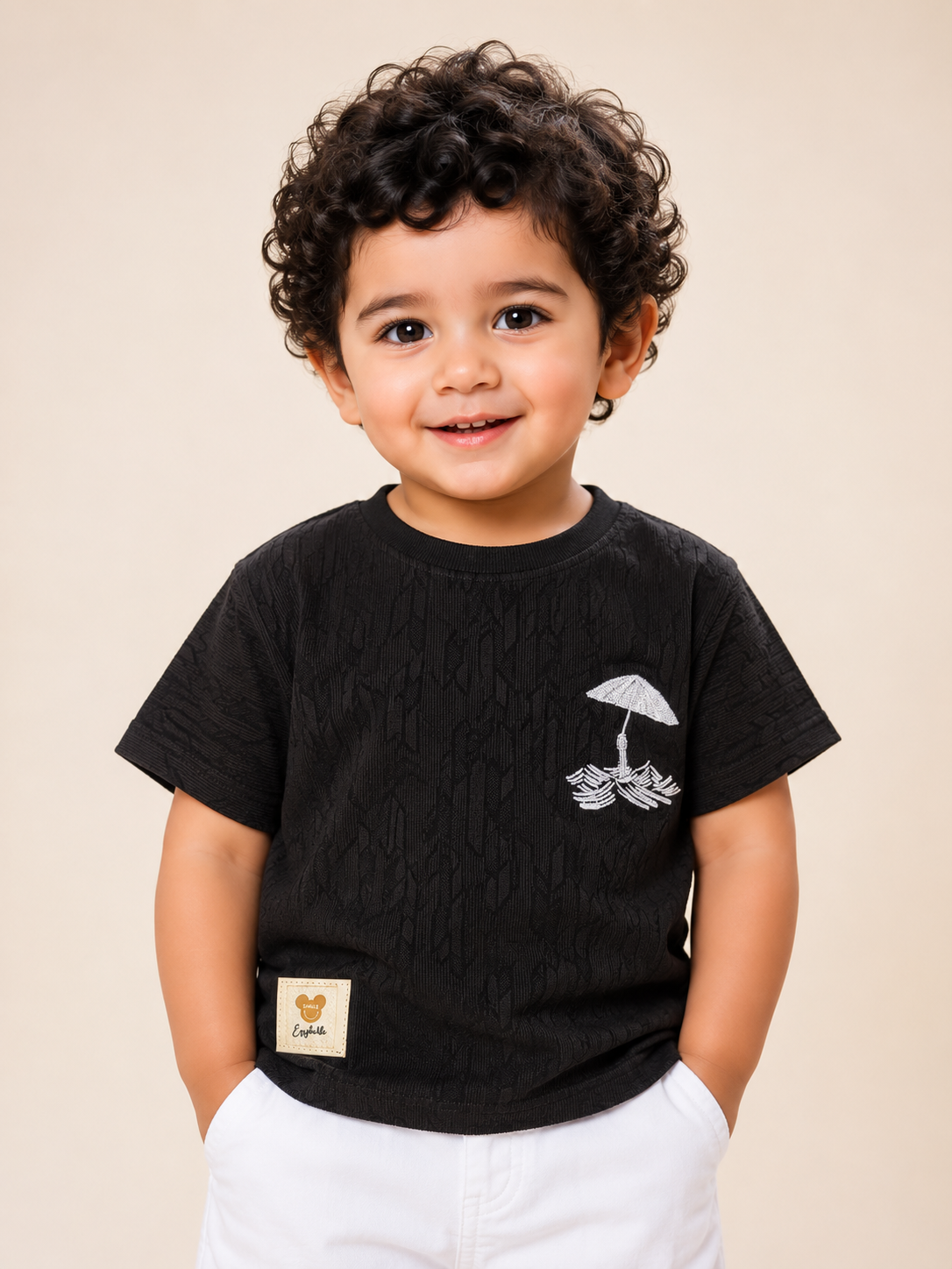 Boys Black Soft Cotton T-Shirt Casual Fashion Kids Wear BloomUp