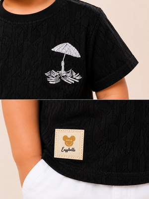 Boys Black Soft Cotton T-Shirt Casual Fashion Kids Wear BloomUp