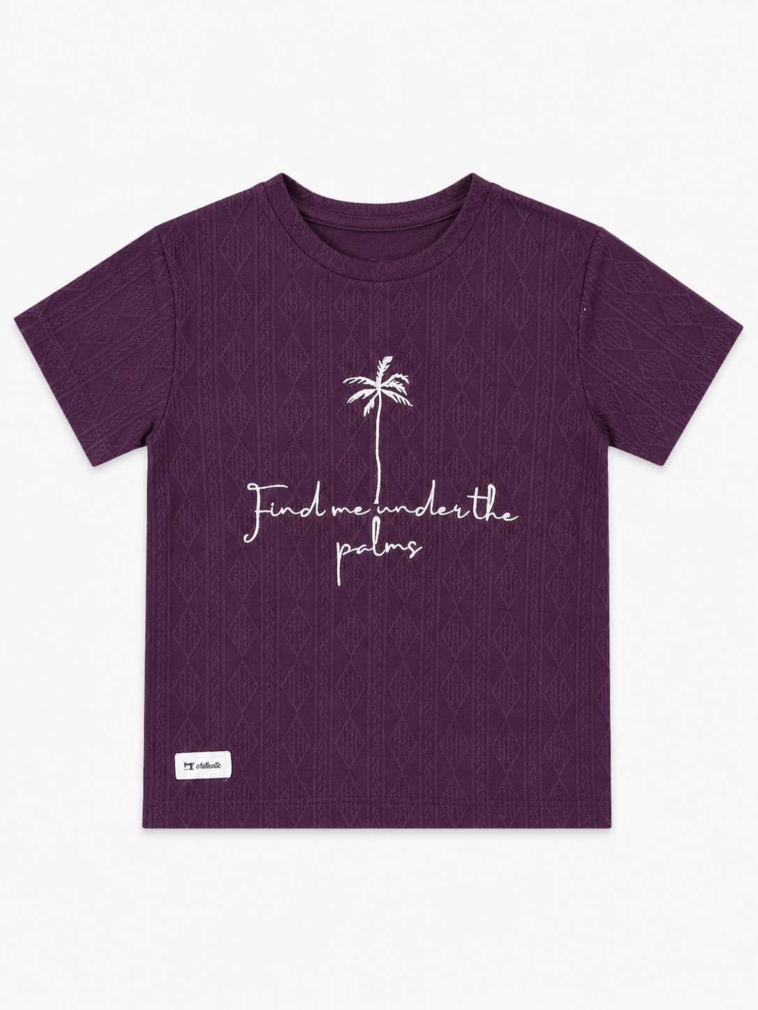 Boys Purple Printed Shirt With Soft Cotton T-Shirt BloomUp