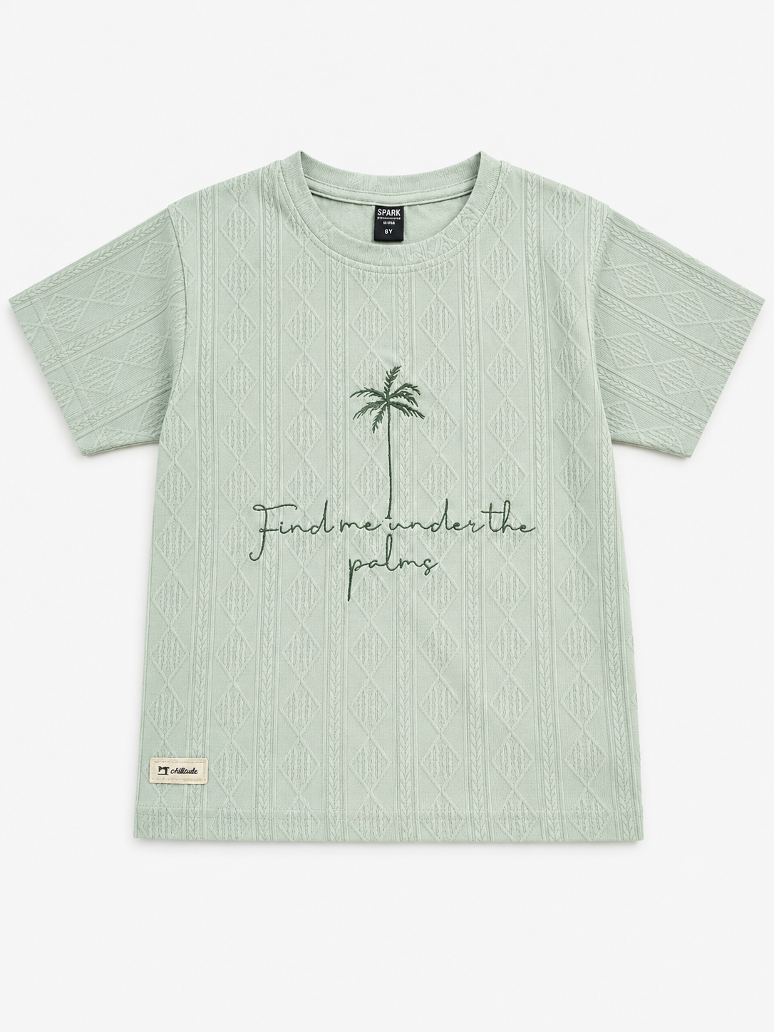 Boys Light Green Printed Shirt Soft Cotton T-Shirt BloomUp