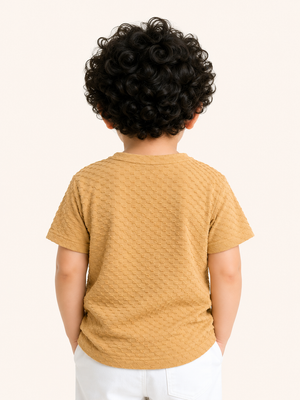 Boys Orange Soft Cotton T-Shirt Casual Fashion Kids Wear BloomUp