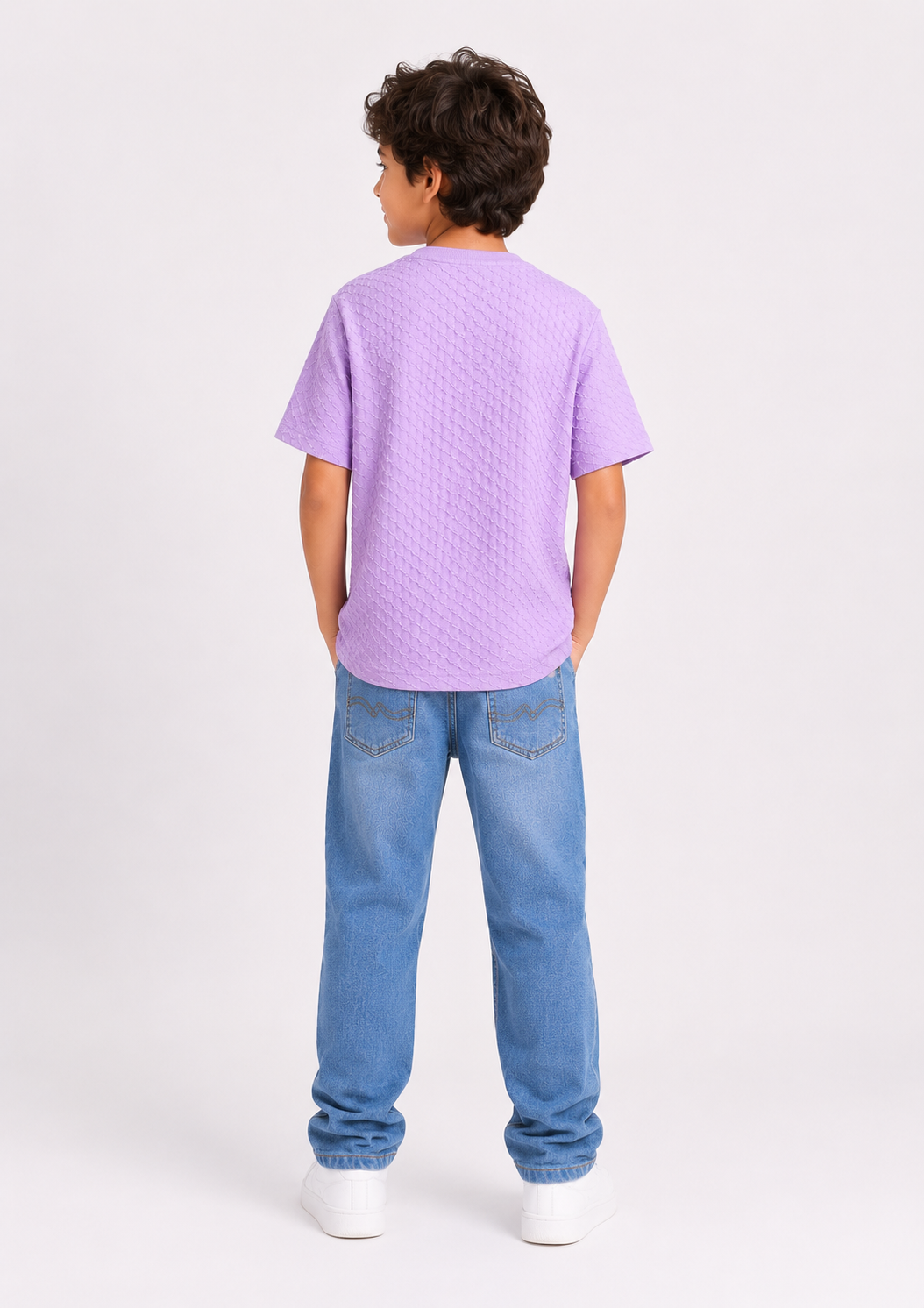 Lavender Stylish Playwear Boys  Soft Cotton T-Shirt BloomUp