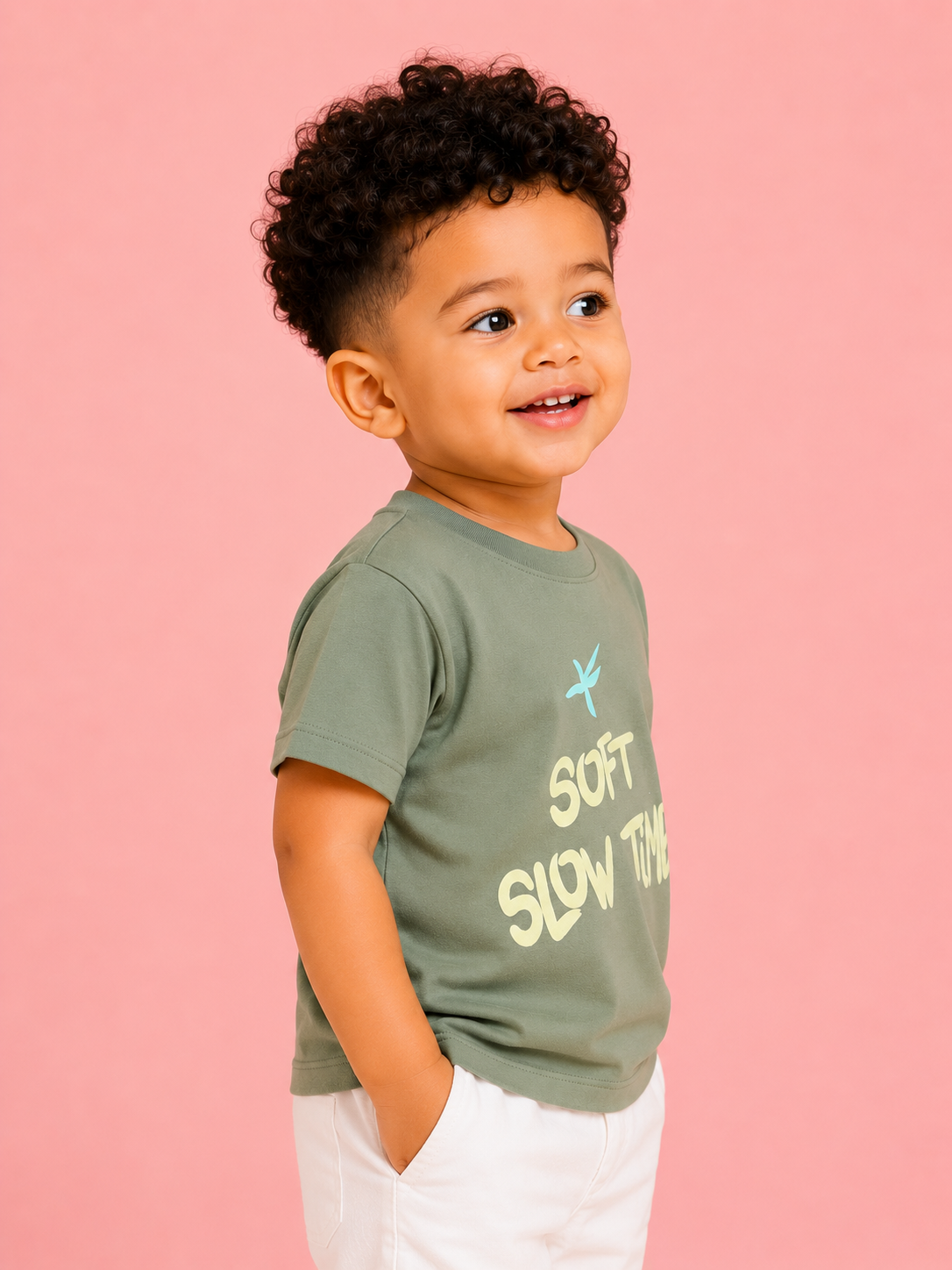 Boys Green Soft Cotton T-Shirt Casual Fashion Kids Wear BloomUp