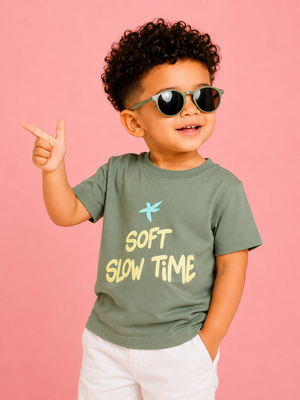 Boys Green Soft Cotton T-Shirt Casual Fashion Kids Wear BloomUp