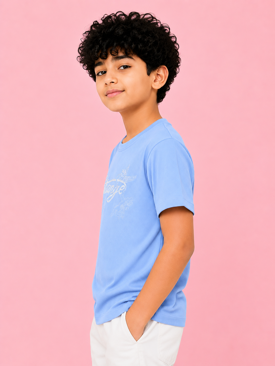 Boys Blue Soft Cotton T-Shirt Casual Fashion Kids Wear BloomUp