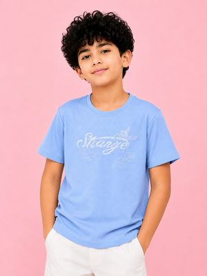 Boys Blue Soft Cotton T-Shirt Casual Fashion Kids Wear BloomUp