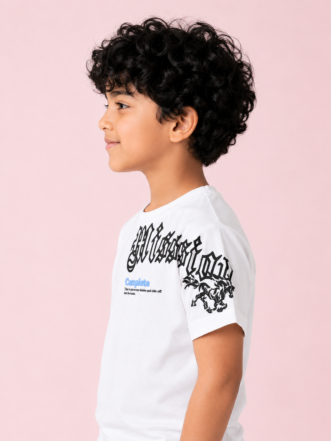 White Comfort Fit Boys  Soft Cotton T-Shirt BloomUp